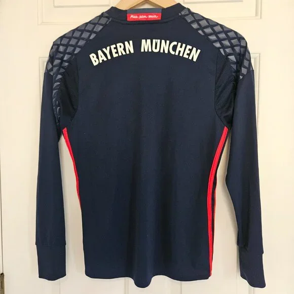 Bayern Munich 2016/2017 Goalkeeper Adidas Jersey Youth Large Football Soccer - Picture 8 of 9